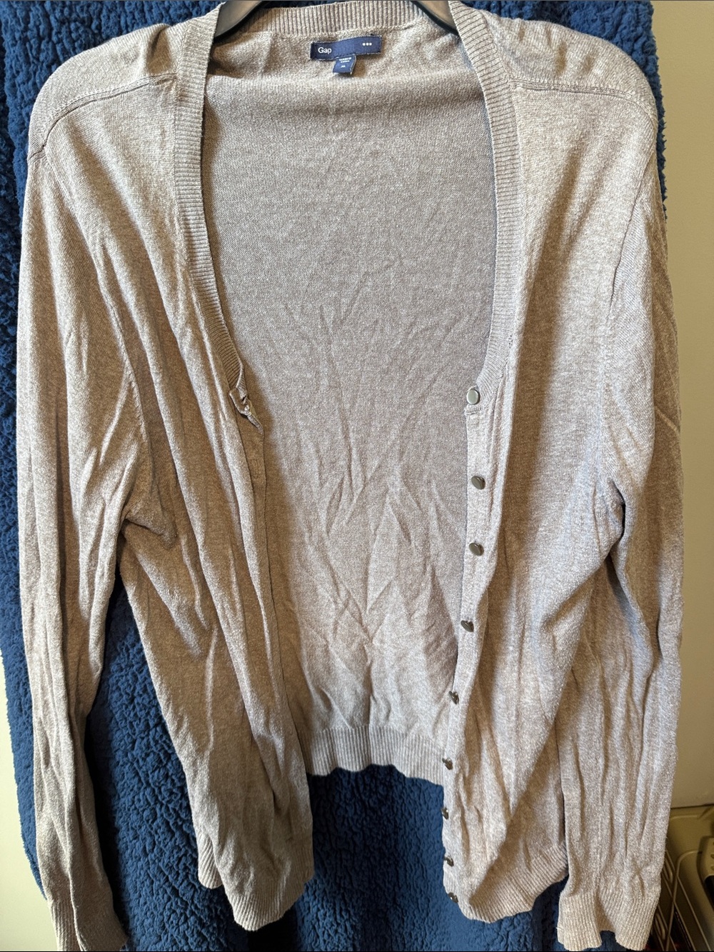 GAP Women's Light Tan/Brown Button-Front Cardigan (105)